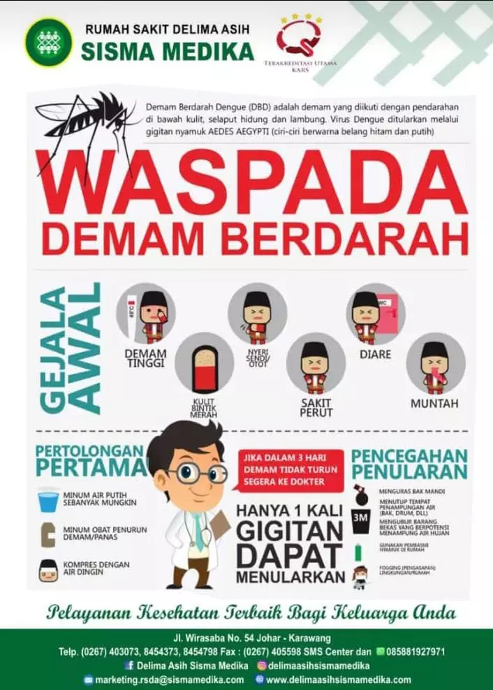 Waspada Demam Berdarah Rumah Sakit Delima Asih Sismamedika