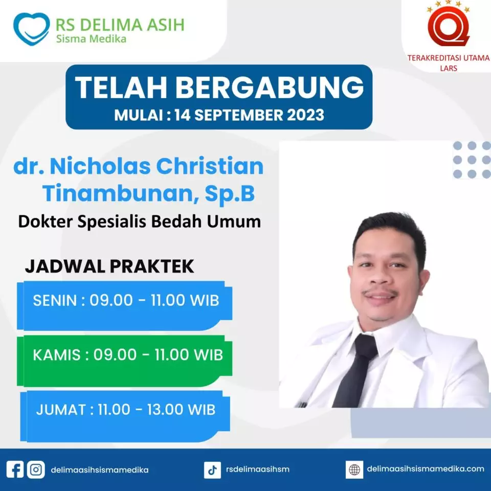 Telah Bergabung Dr. Nicholas Christian Tinambunan, Sp.B (Dokter ...