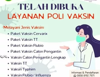 Telah Dibuka Layanan Poli Vaksin